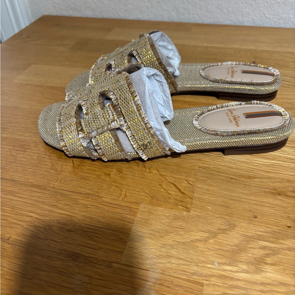 Sam Edelman Gold Weave Sandals